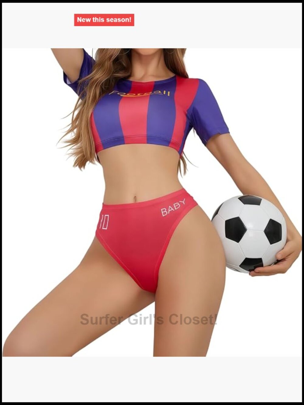 Cheerleader Lingerie Costume Set Polyester Spandex Top with Thong